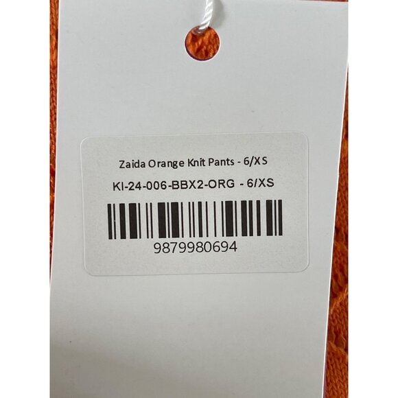 Beginning Boutique Zaida Orange Knit Wide Leg Knit Pants‎ US 2 $69 NWT Chic Fun - Picture 8 of 16